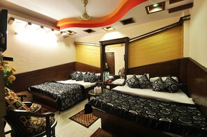 Family Quadruple Room, 2 Double Beds, Non Smoking, City View | Premium bedding, minibar, in-room safe, desk - Hotel Roma DX (New Delhi)