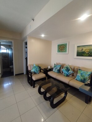 Superior Suite, 2 Bedrooms | Living area | 32-inch LED TV with cable channels, TV - Ralph Anthony Suites (Manila)