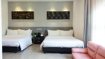 Premium bedding, minibar, in-room safe, desk