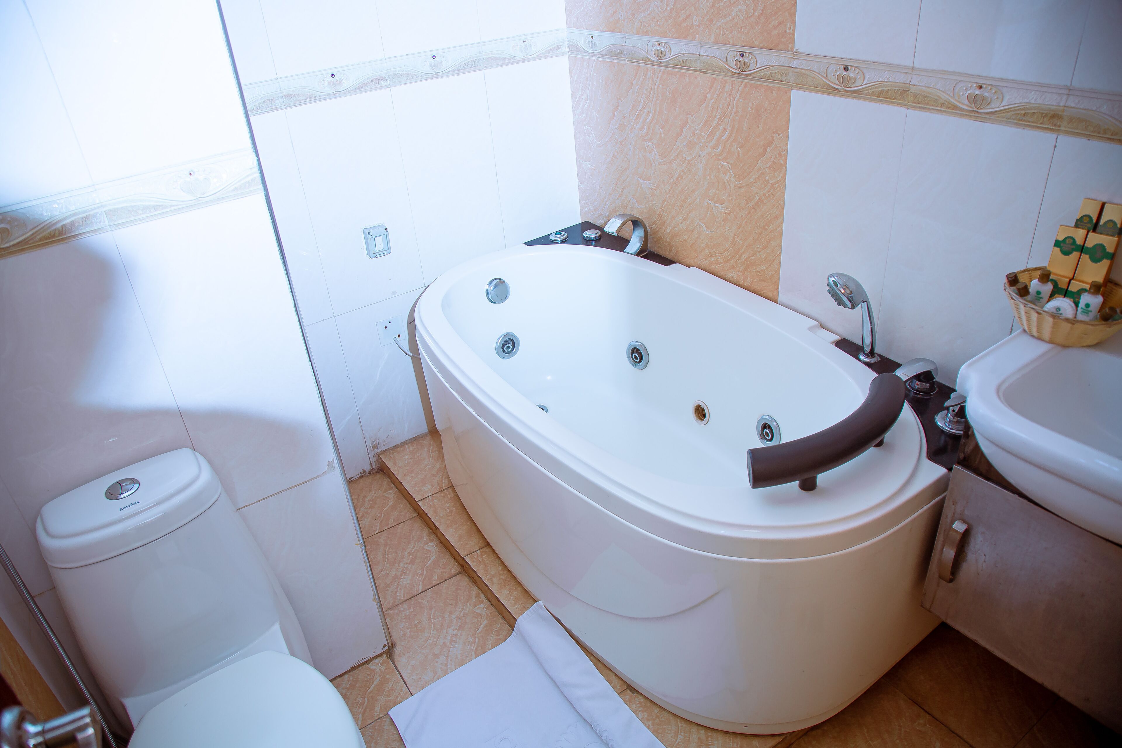 shower, free toiletries, hair dryer, bathrobes