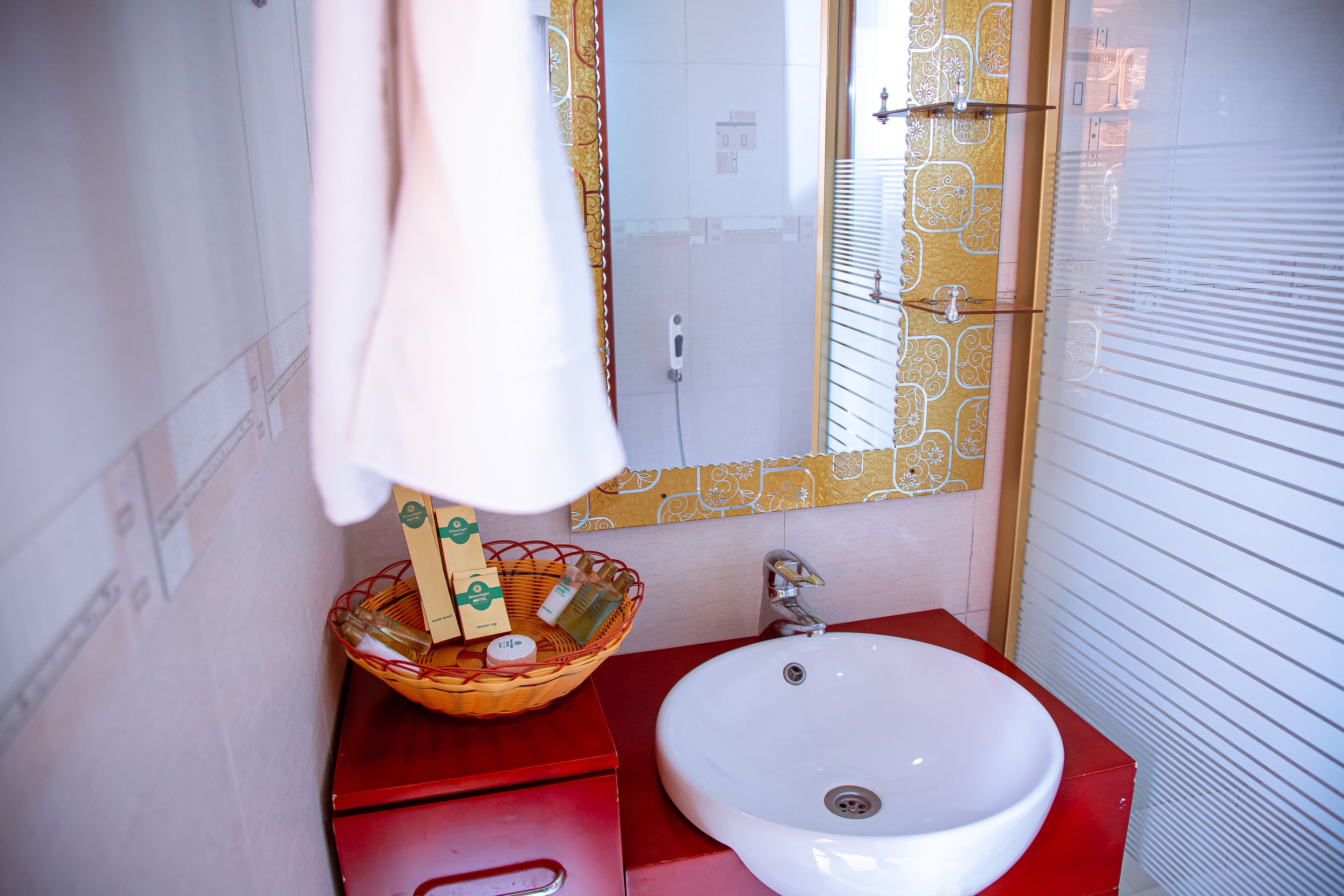 shower, free toiletries, hair dryer, bathrobes