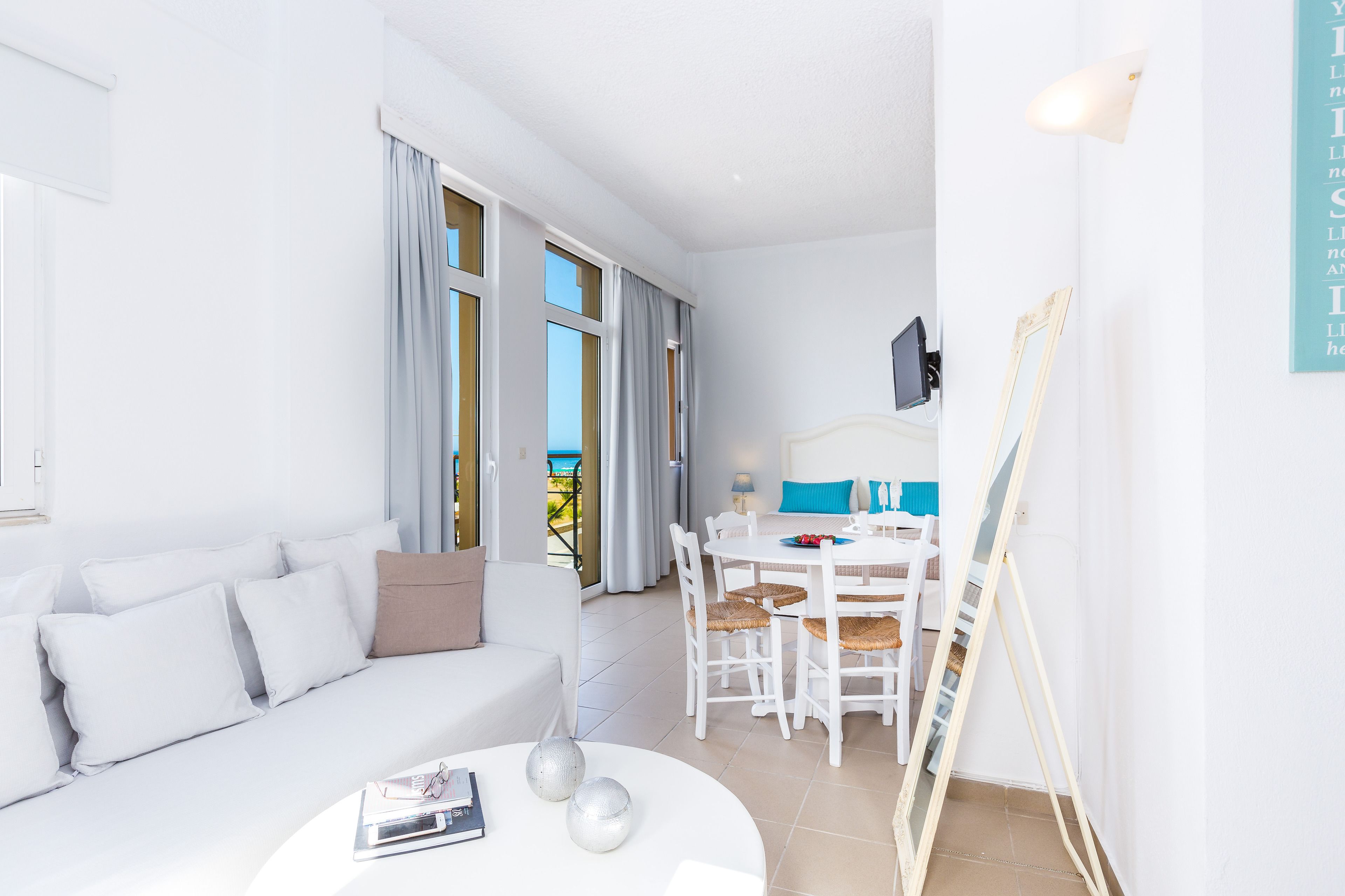 Residence with Sea View | Living area | 22-inch LCD TV with satellite channels, TV
