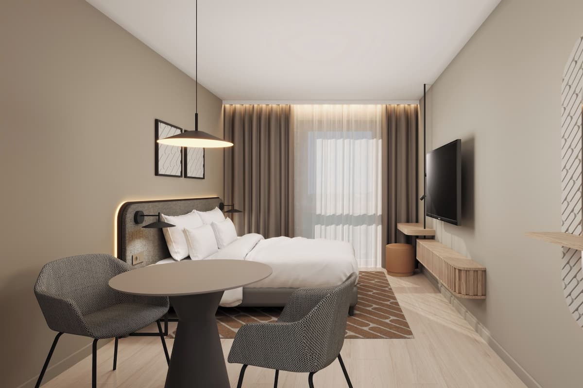 Estudio | Minibar, caja fuerte, escritorio y cortinas opacas