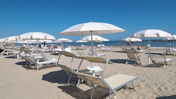 Private beach nearby, white sand, free beach shuttle, sun loungers