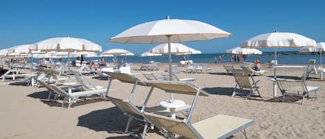 Private beach nearby, white sand, free beach shuttle, sun loungers