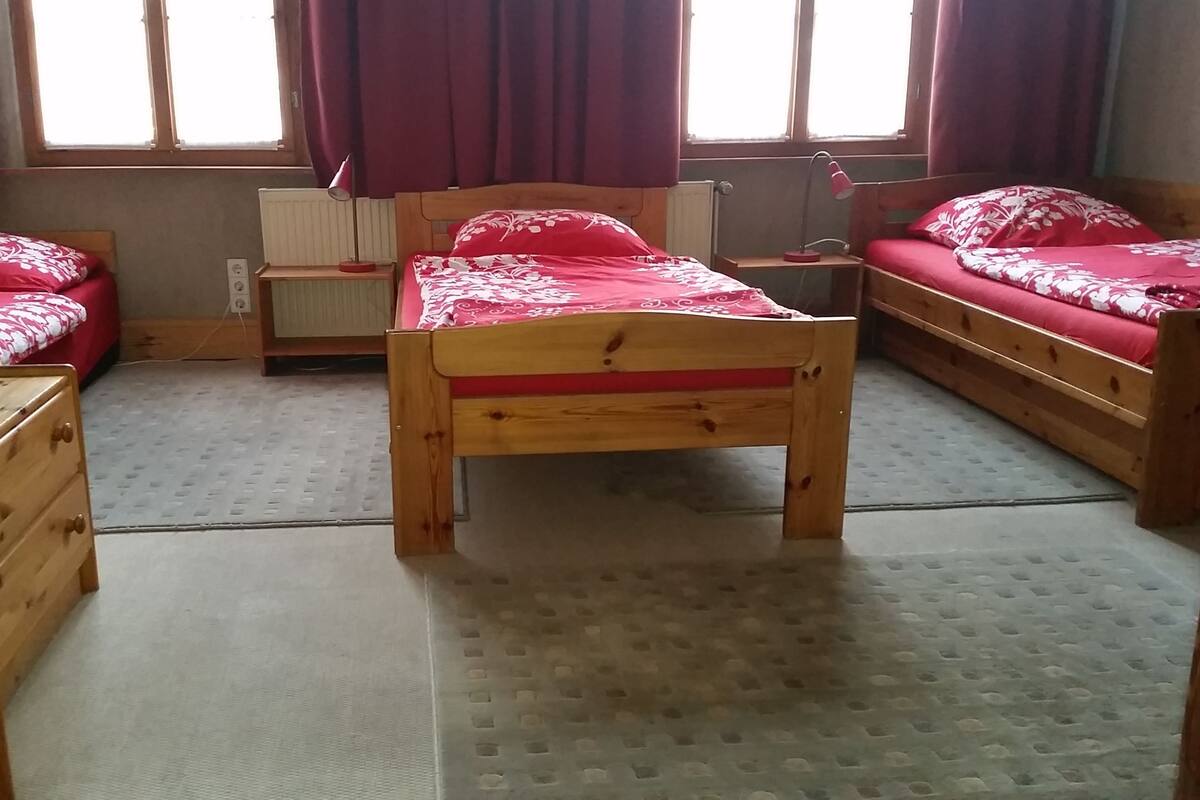 Trippelrum (Nord-Appartement) | Skrivbord, strykjärn/strykbräda, gratis wi-fi och sängkläder