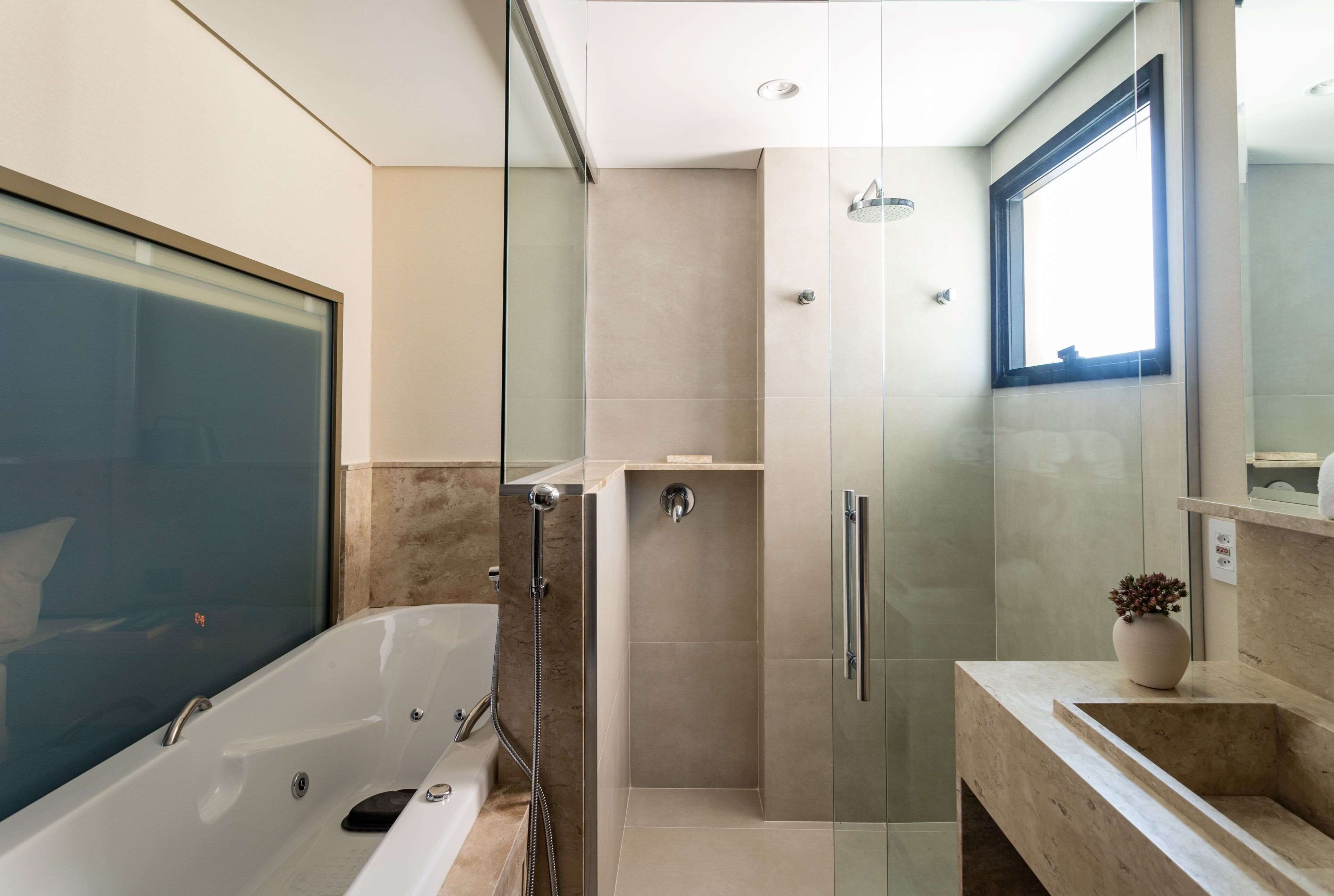 Suite, 1 King Bed | Bathroom | Shower, eco-friendly toiletries, hair dryer, towels