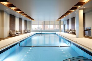 Indoor pool, open 6:30 AM to 11:00 PM, sun loungers