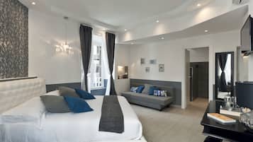 Premium bedding, down duvets, minibar, in-room safe