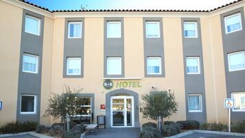 Voorkant van accommodatie