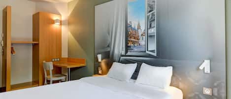 Chambre Double, non-fumeurs | Literie de qualité supérieure, bureau, chambres insonorisées