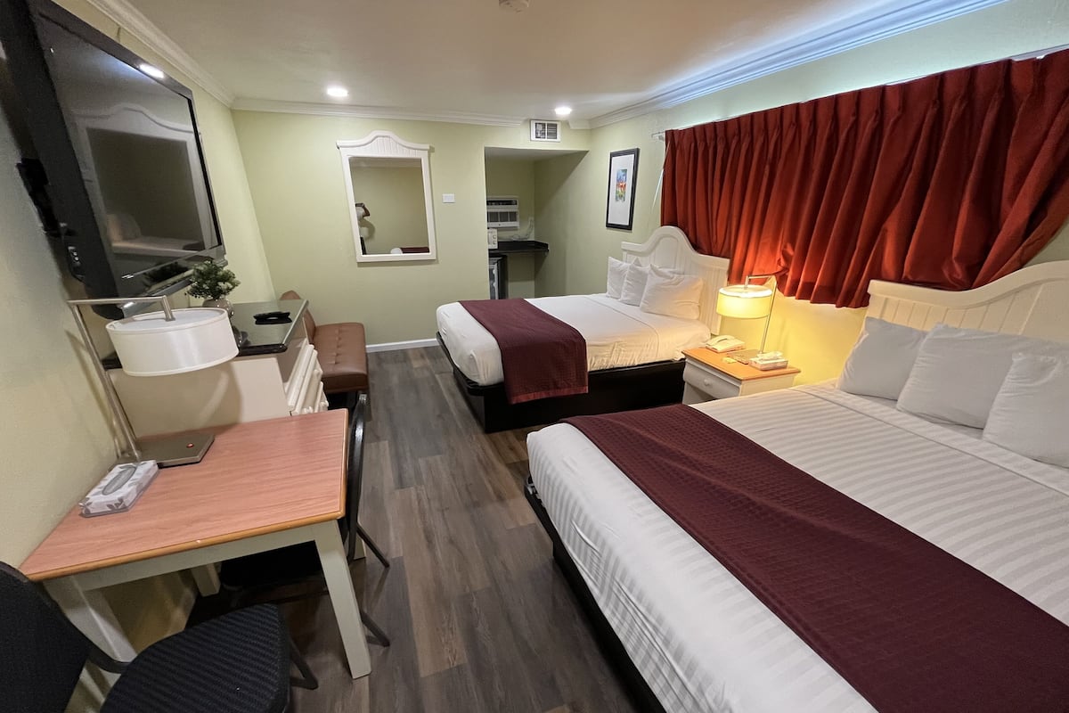 Individually furnished, desk, blackout drapes, soundproofing