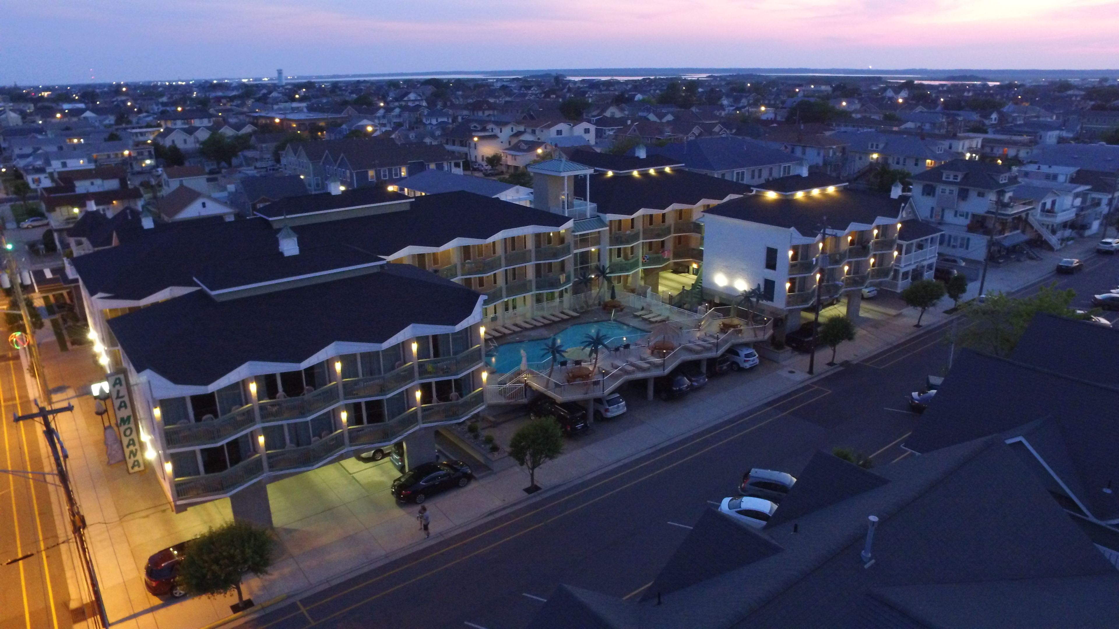 Front of property – evening/night