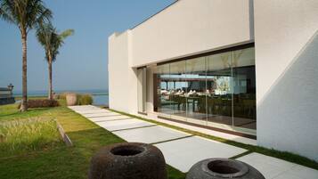 Outdoor banquet area