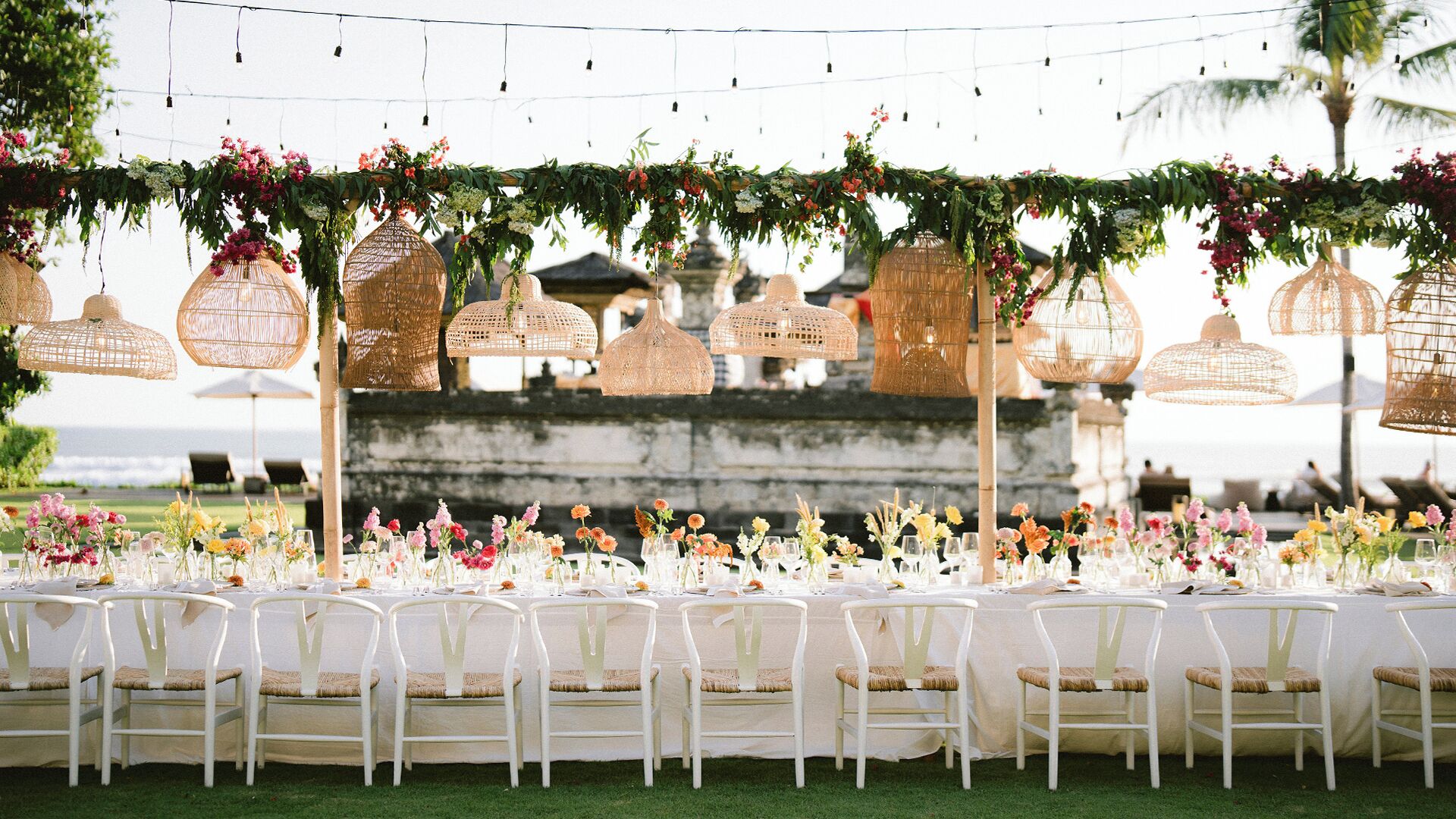 outdoor wedding area