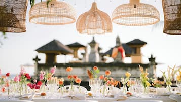 Outdoor wedding area