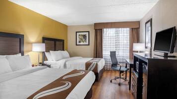 Standard Room, 2 Queen Beds, Accessible, Non Smoking | Desk, laptop workspace, blackout curtains, soundproofing