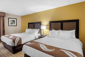 Standard Room, 2 Queen Beds, Non Smoking | Desk, laptop workspace, blackout drapes, soundproofing