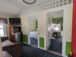 Cabin, 2 Bedrooms | Living area | Flat-screen TV