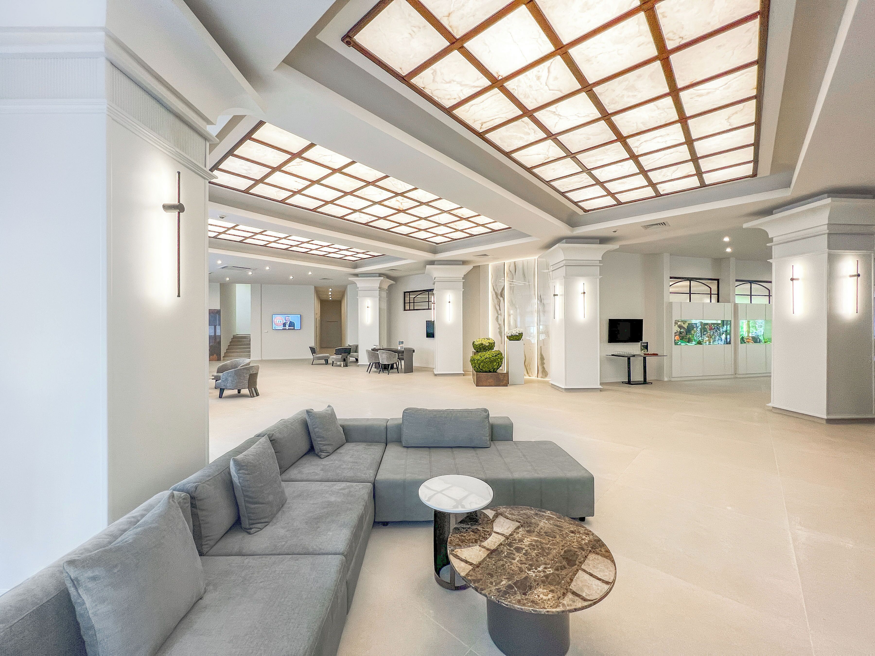 Sittområde i lobbyn