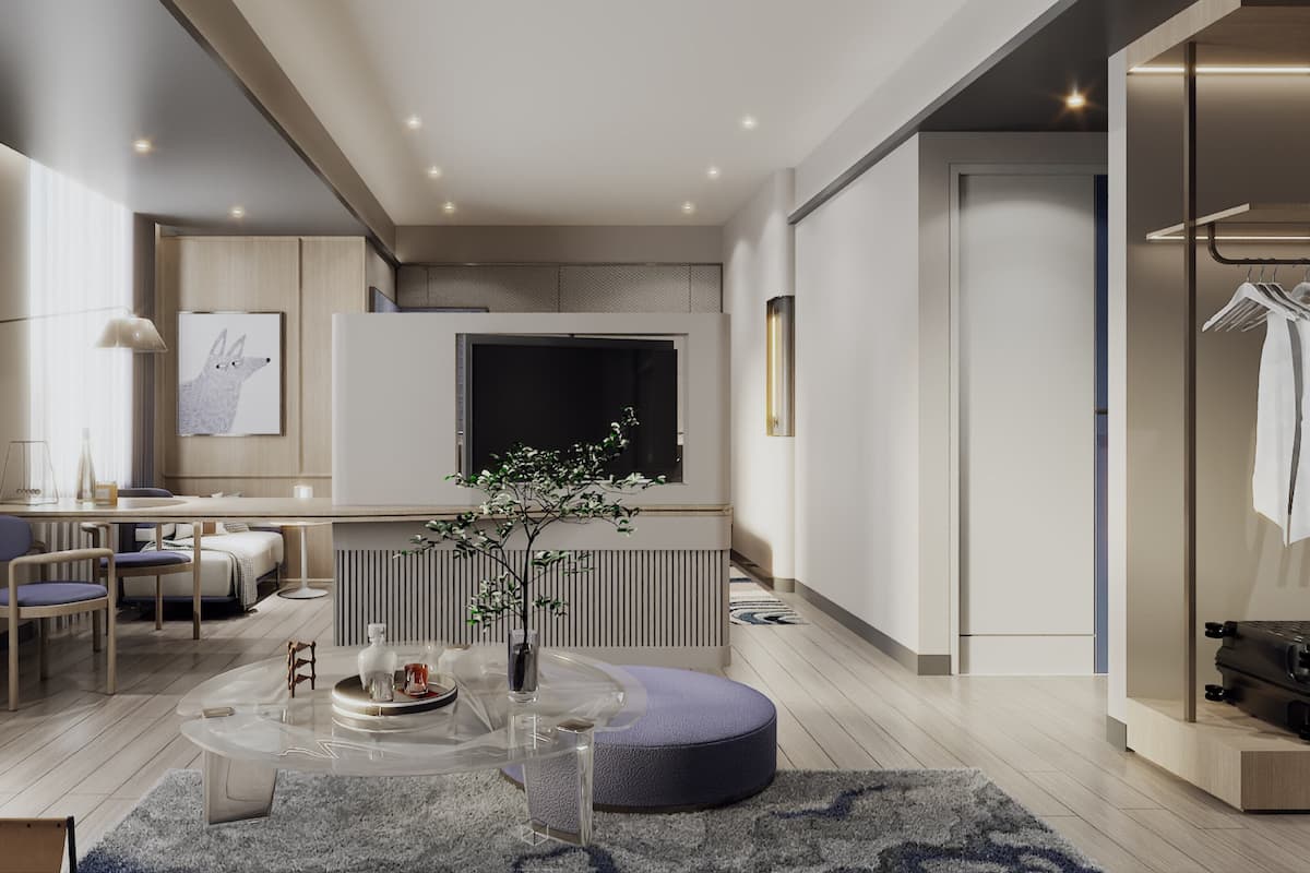 Coffres-forts dans les chambres, bureau, fer et planche Ă repasser