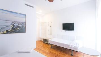 Blackout curtains, free WiFi, bed sheets