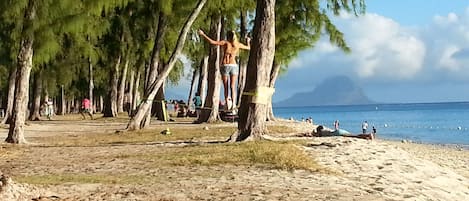 Vlak bij het strand