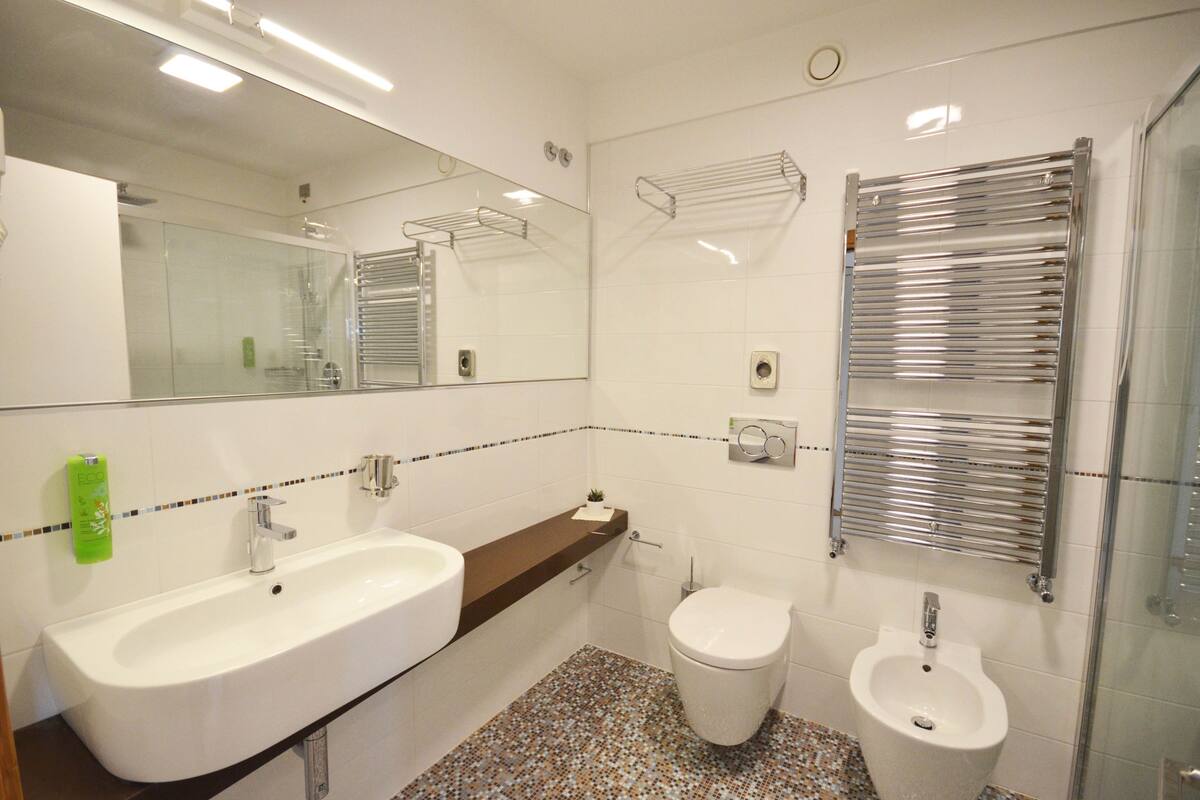 free toiletries, hair dryer, bathrobes, slippers