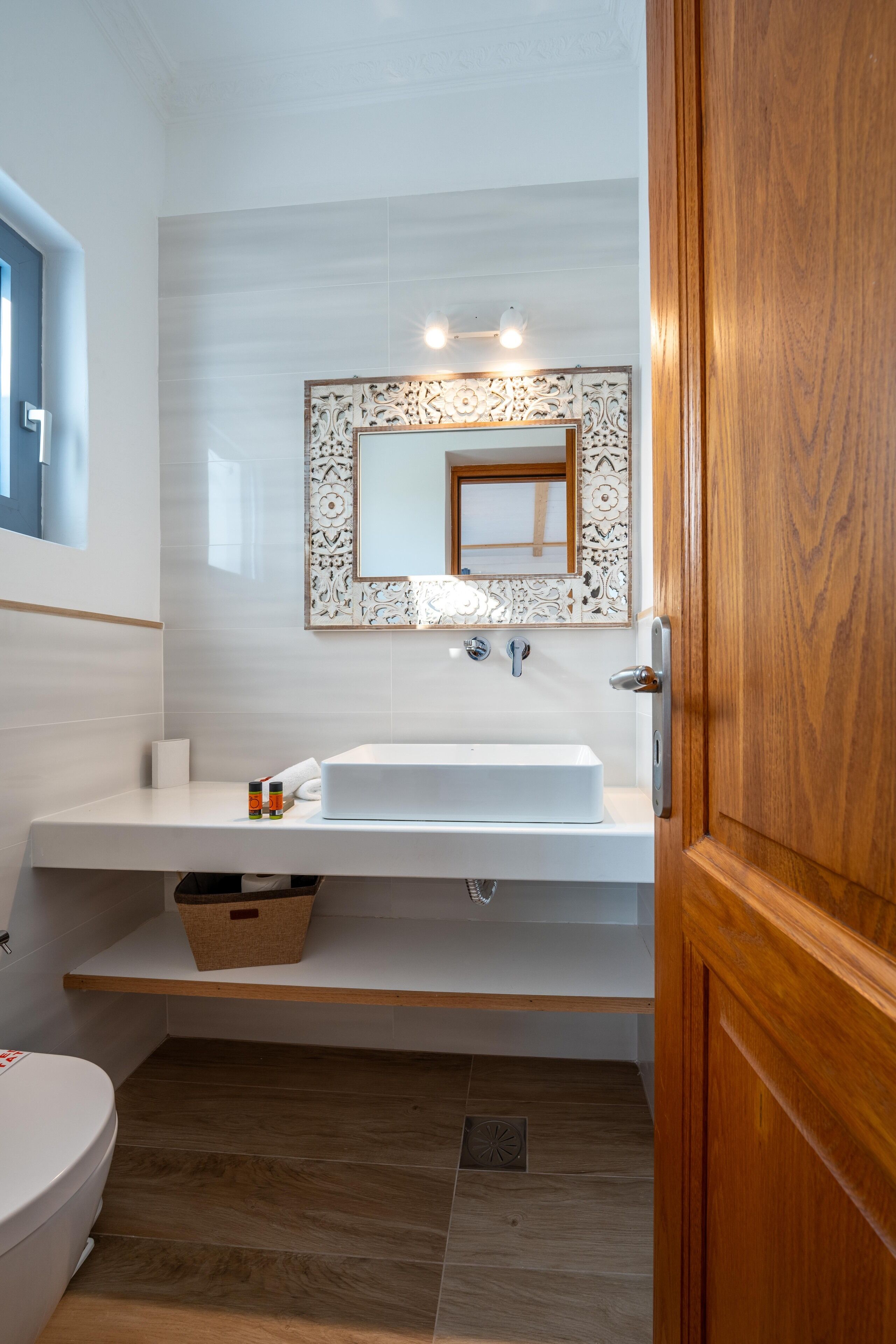 free toiletries, hair dryer, towels