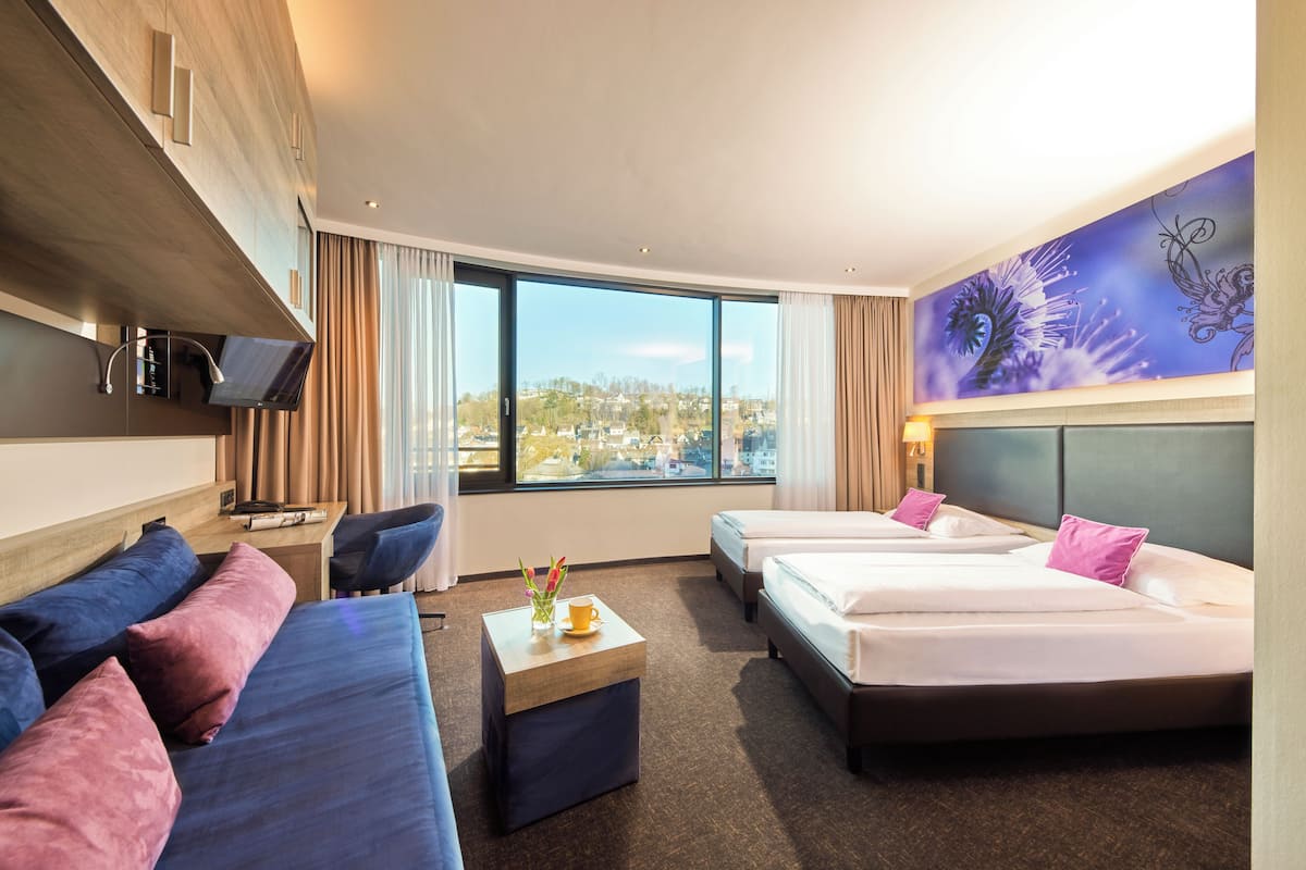 1 bedroom, hypo-allergenic bedding, in-room safe, desk