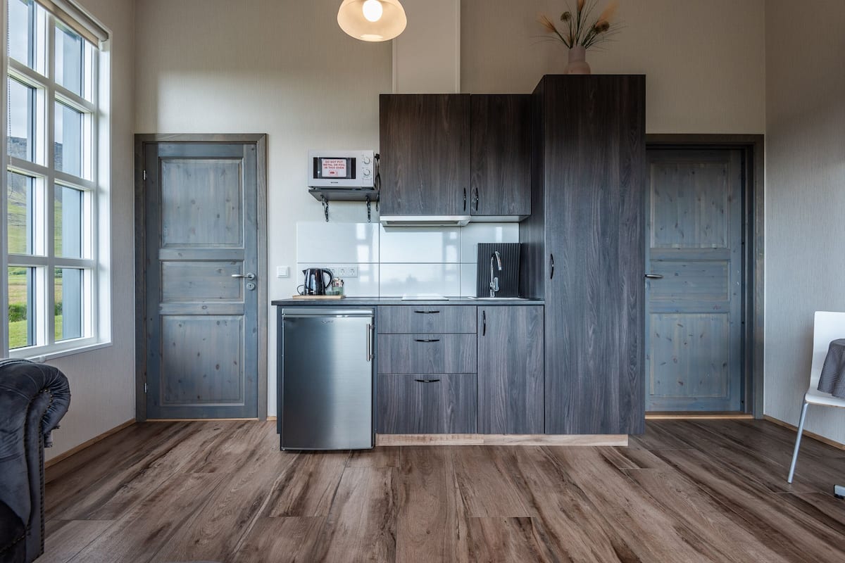 deluxe apartment, 1 bedroom, non smoking, mountain view | private kitchen | coffee/tea maker, electric kettle