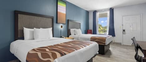 Standard Room, 2 Queen Beds Non-Smoking | In-room safe, iron/ironing board, free WiFi, bed sheets