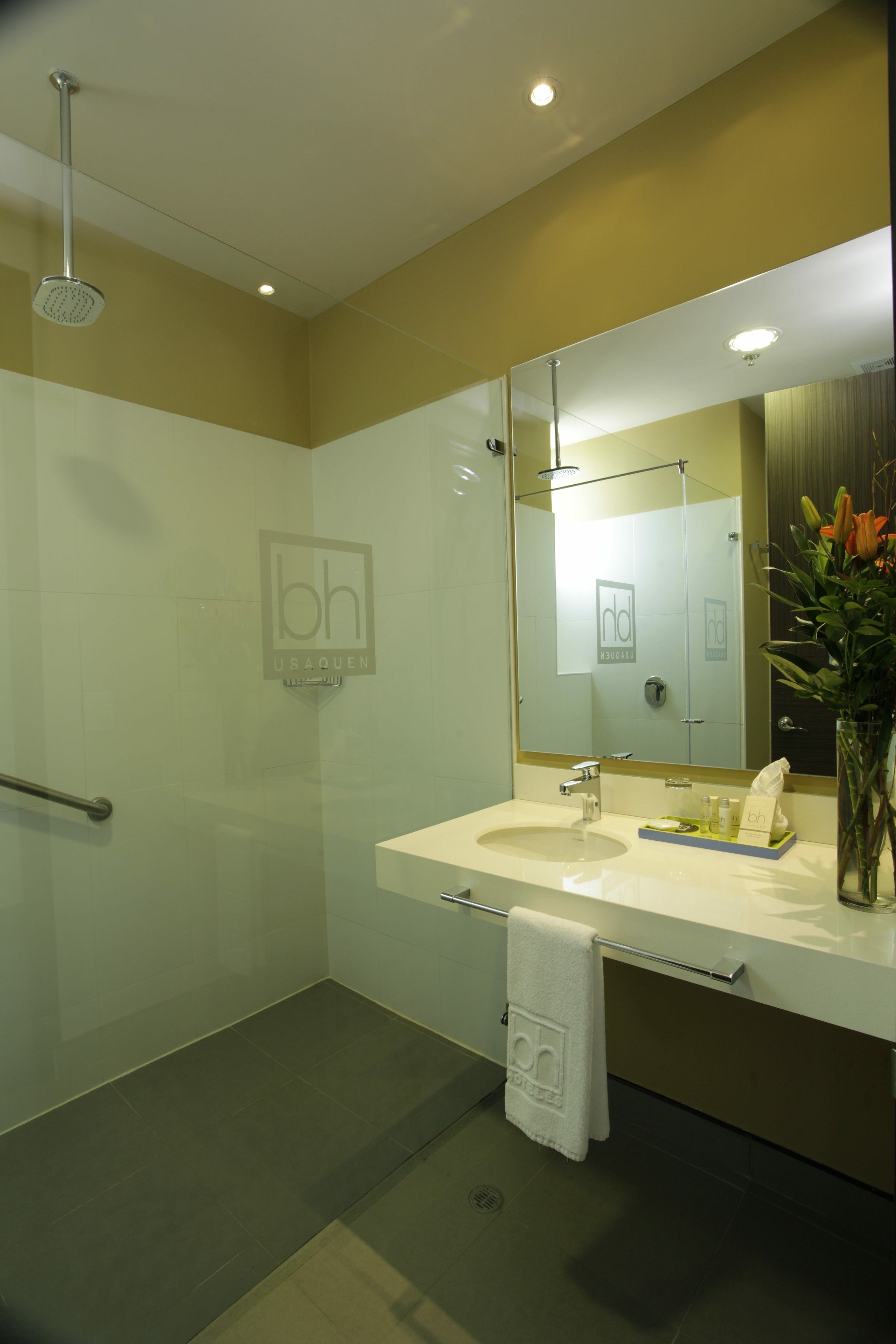 free toiletries, hair dryer, towels