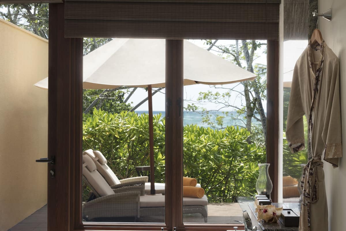 ocean view pool villa | bathroom | separate bathtub and shower, rainfall showerhead, free toiletries