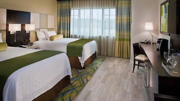 Deluxe Room, 2 Queen Beds | In-room safe, desk, iron/ironing board, cots/infant beds