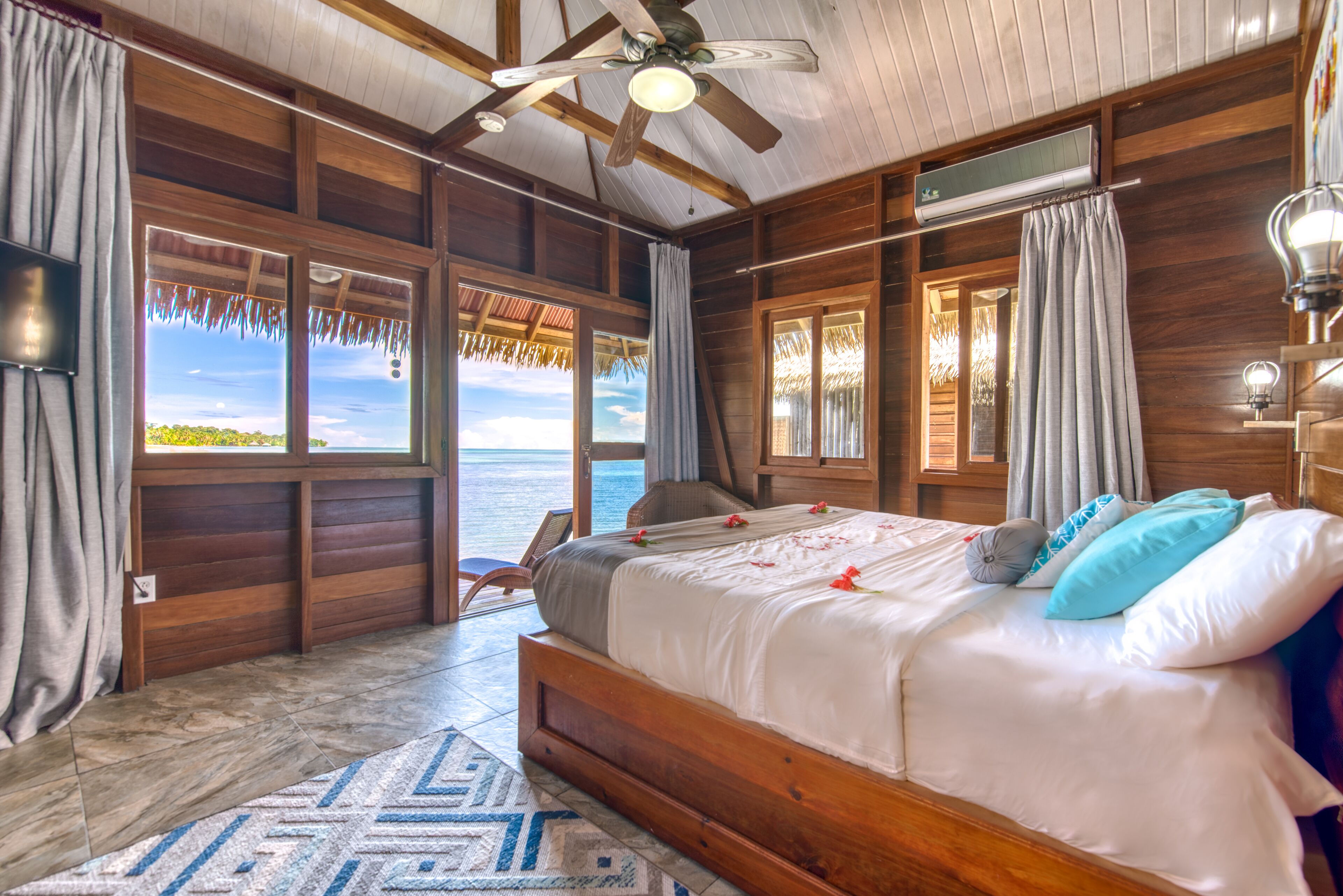 romantic bungalow, terrace, ocean view | egyptian cotton sheets, down duvets, pillow-top beds, in-room safe