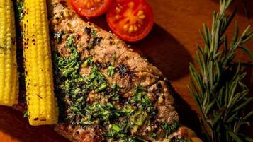 Breakfast, lunch, dinner served; Mexican cuisine, garden views