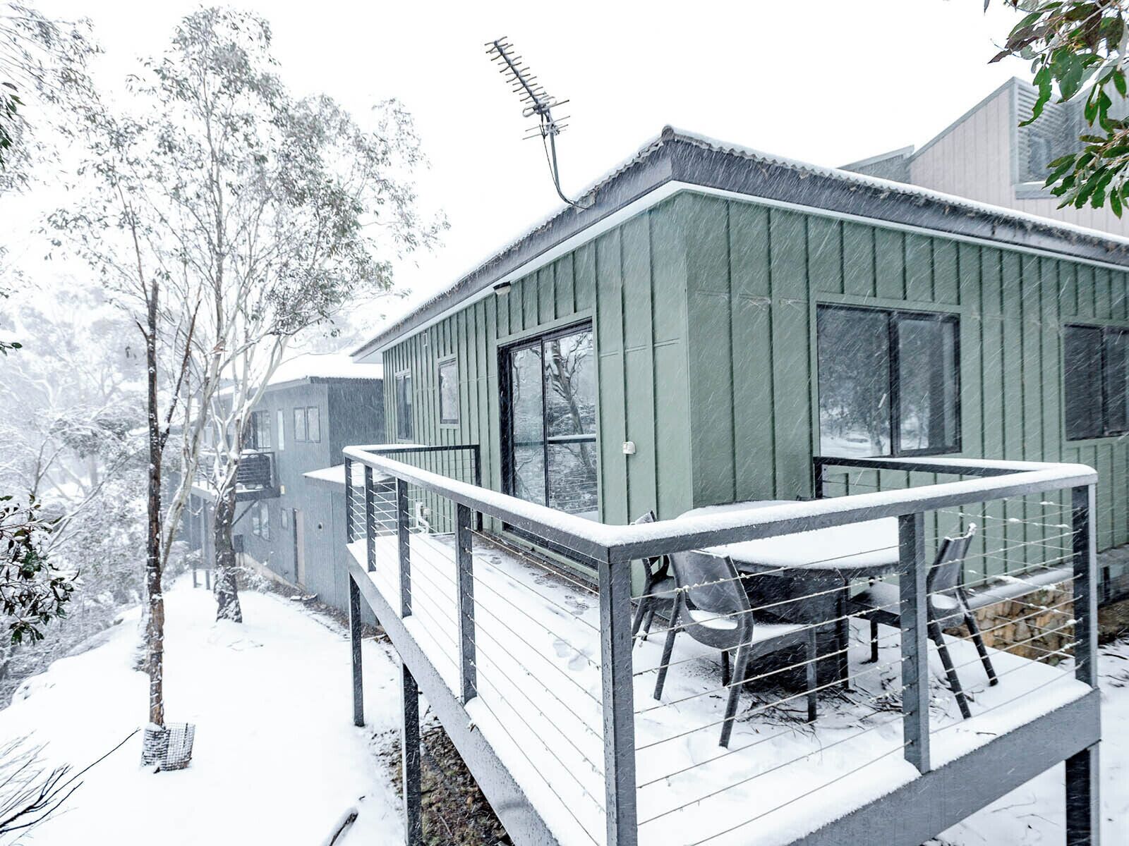 Hus – deluxe, 3 soverom (Loft-Style Lodge) | Terrasse/patio