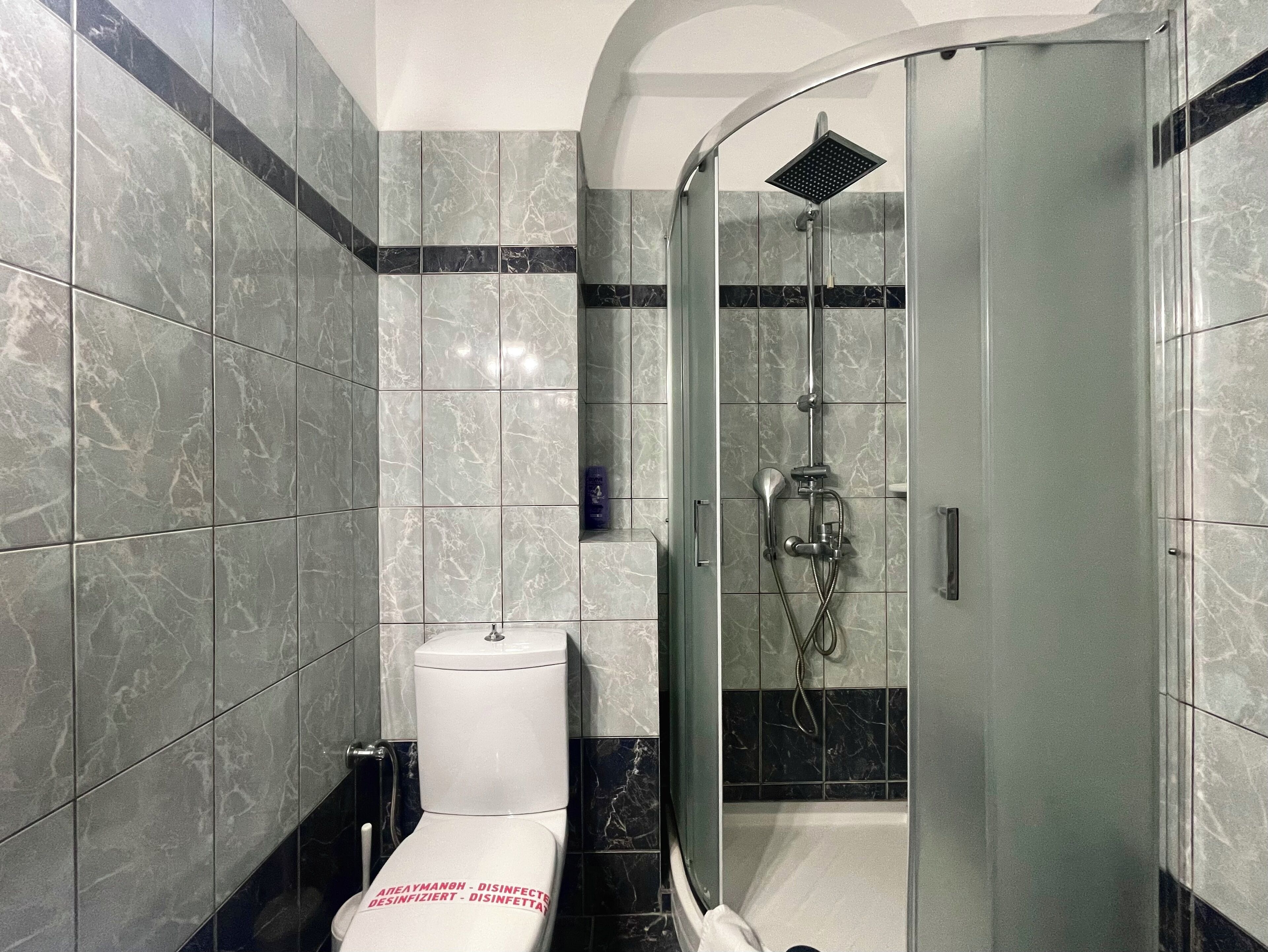 shower, free toiletries, hair dryer, slippers