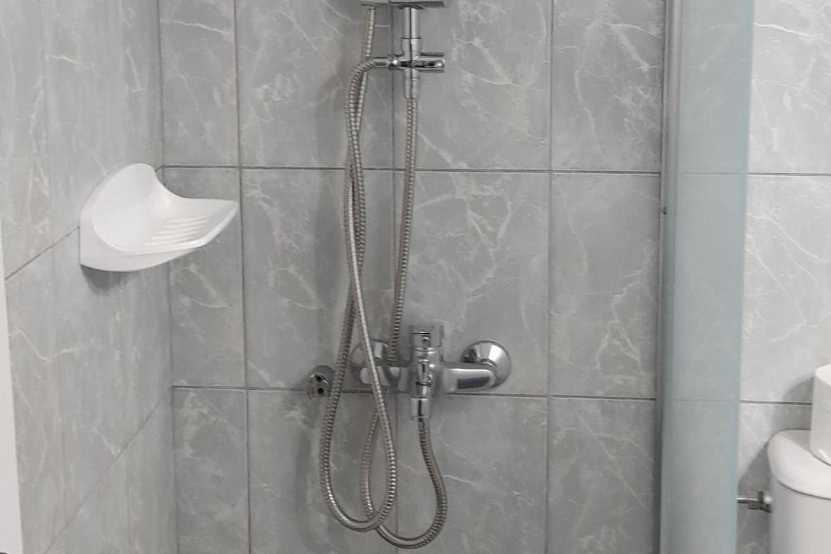 shower, free toiletries, hair dryer, slippers