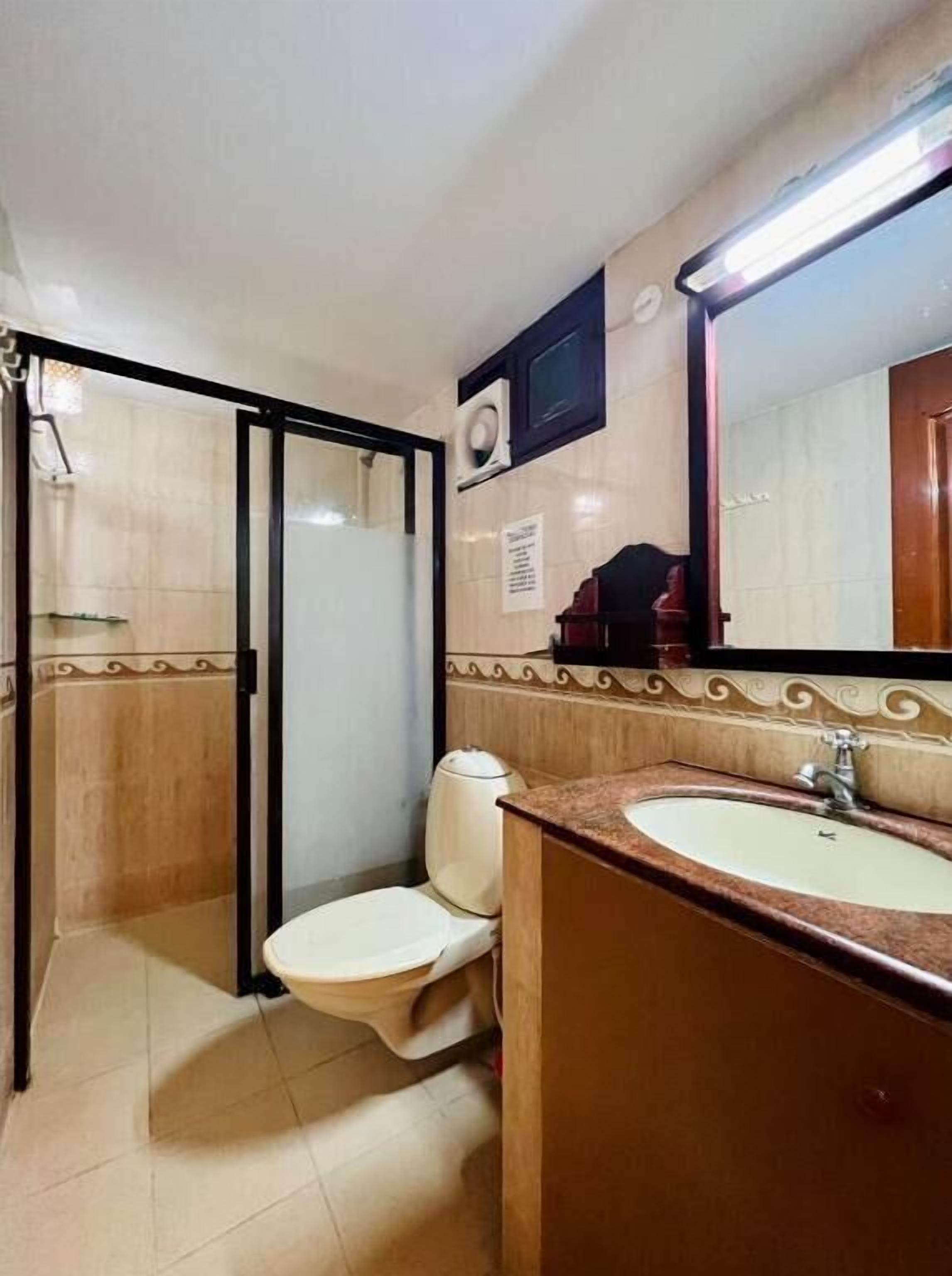 ac luxury double room | bathroom | shower, free toiletries, hair dryer, bidet