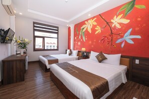 Family Quadruple Room | Hypo-allergenic bedding, down comforters, pillowtop beds, minibar - Jade Hotel (Hue)