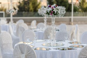 Outdoor wedding area