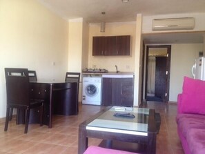 Standard Apartment, 1 King Bed, Smoking, Resort View | Private kitchenette