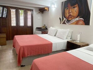 Room, Multiple Beds, Ground Floor | Minibar, iron/ironing board, free WiFi, bed sheets