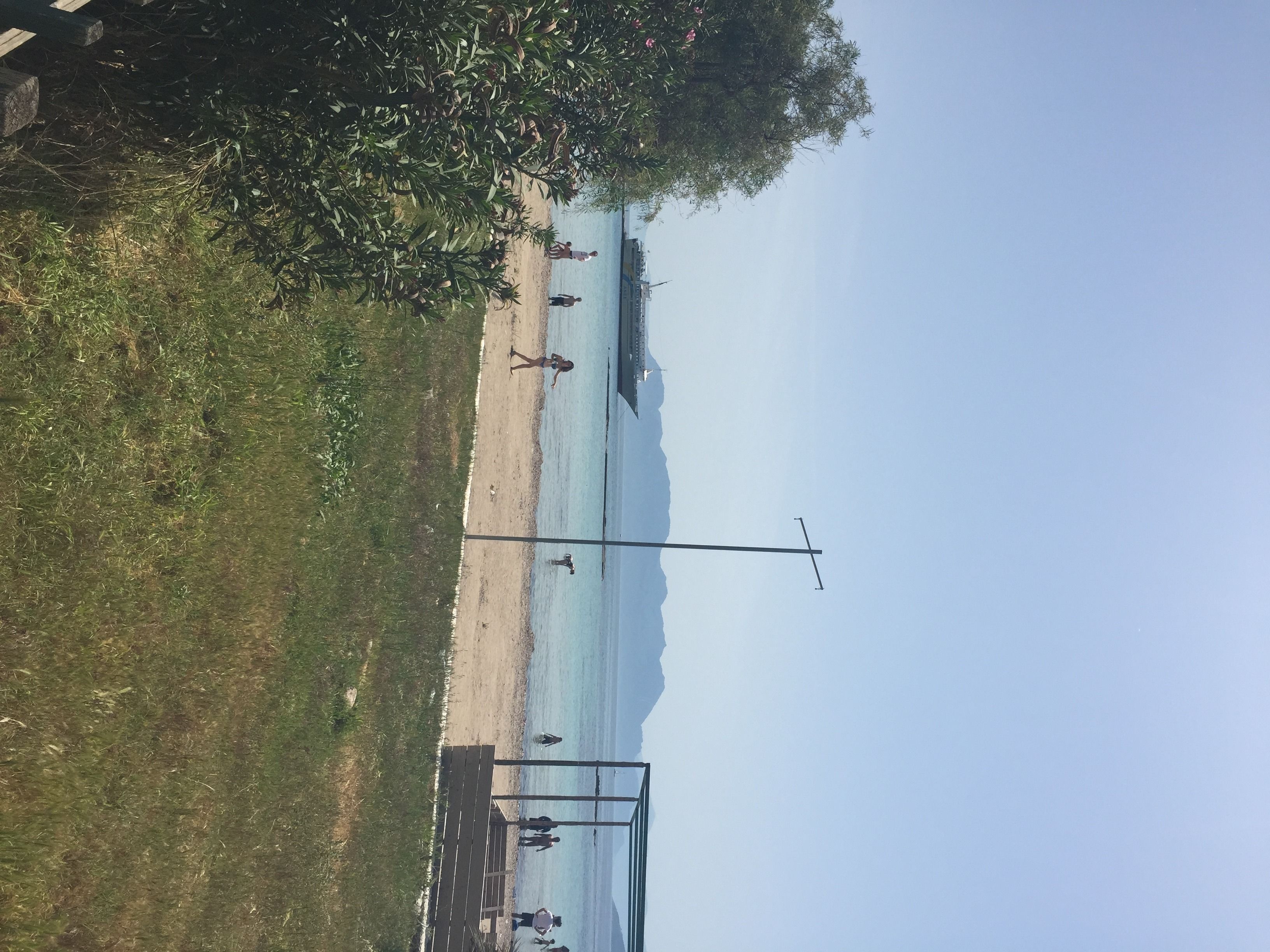 on the beach, sun-loungers, beach umbrellas