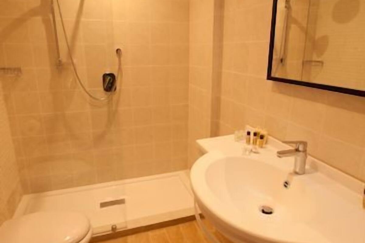 double or twin room | bathroom | shower, free toiletries, hair dryer