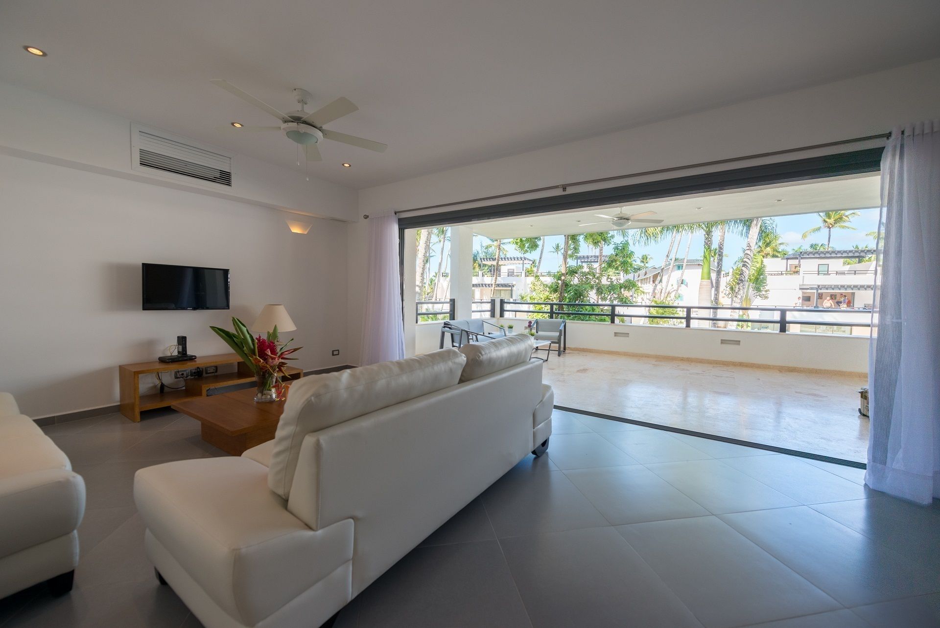 apartment, 2 bedrooms, ocean view | living area | flat-screen tv