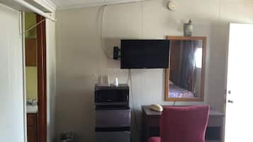 Desk, free WiFi, bed sheets