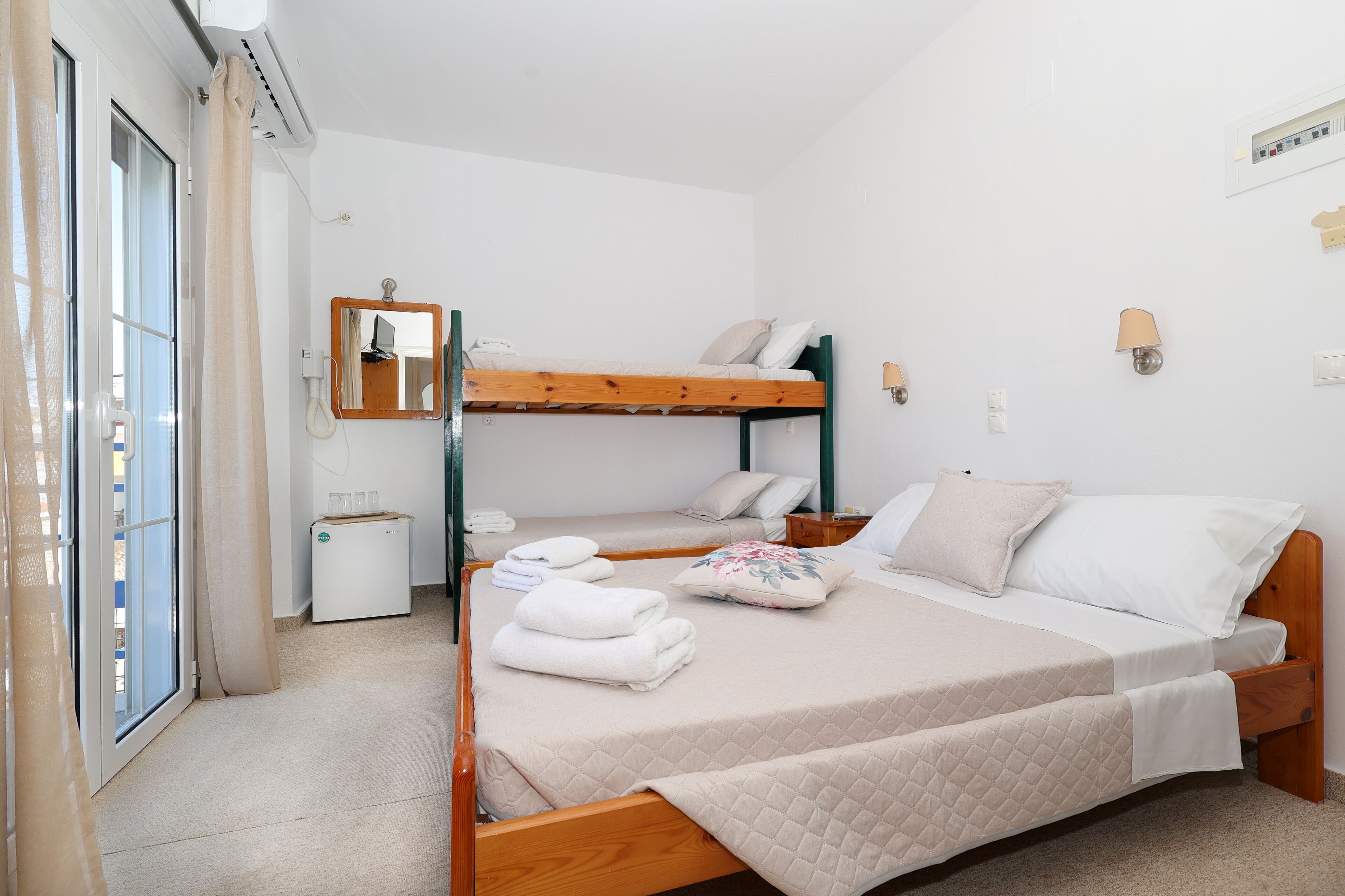 basic quadruple room | 1 bedroom, premium bedding, free wifi, bed sheets